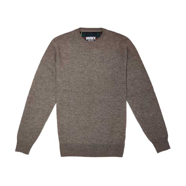 Husky - Maglia tortora con toppe