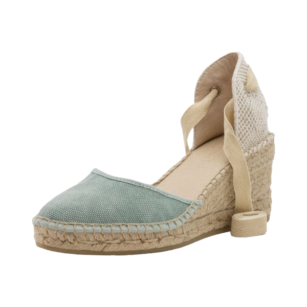Natural World - Scarpa verde acqua con zeppa