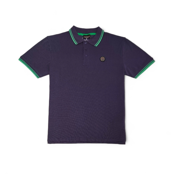 Museum - Polo blu profilo verde