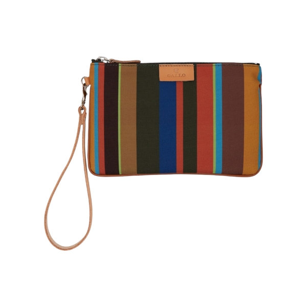 Gallo - Bustina unisex Nocciola righe multicolor
