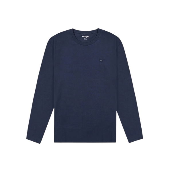 Wrangler - T-Shirt Blu manica lunga
