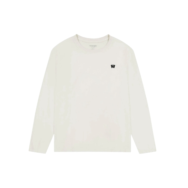 Wrangler - T-Shirt Bianca manica lunga